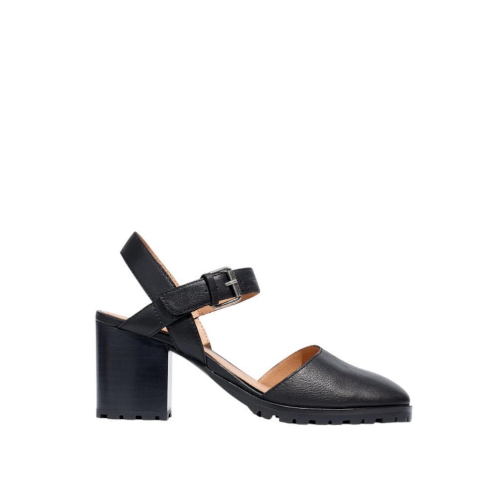 Madewell Claudie Heeled Lugsole Mary Jane Black Leather Slingback 7.5 - Picture 11 of 13